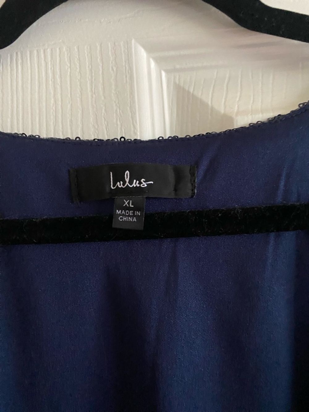 Lulu's Navy Sequin Mini Dress - Picture 2 of 3